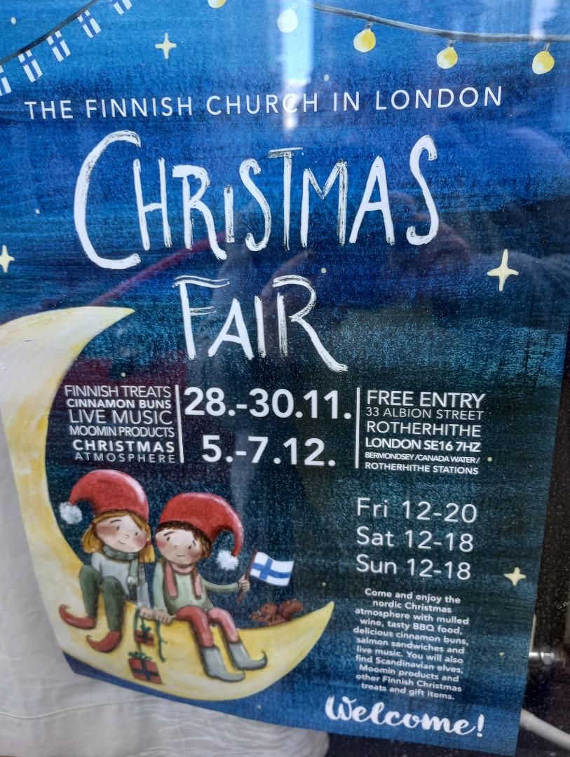 flyer for Finnish Church fair